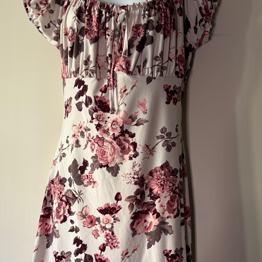 J for Justify Cream and Brown Dress